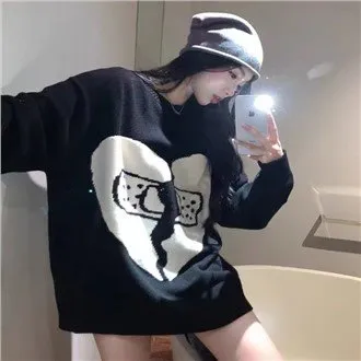 Suéter Crack Love Preto