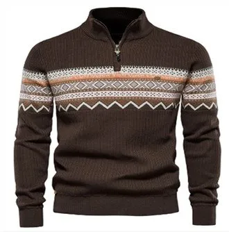 Suéter de gola alta com zíper